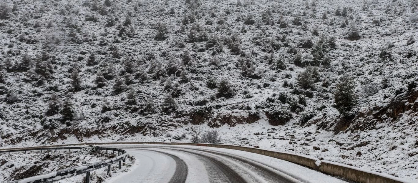 Νέο «κύμα» κακοκαιρίας πλήττει την Εύβοια - Σφοδρή χιονόπτωση (βίντεο)